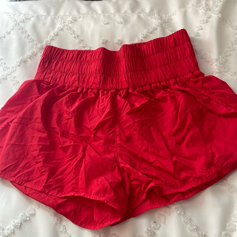 Revival Altard State Free People Red Reflective Shorts